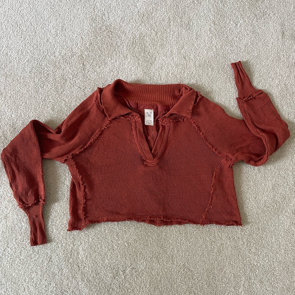 We the Free Cropped Cotton Sweater